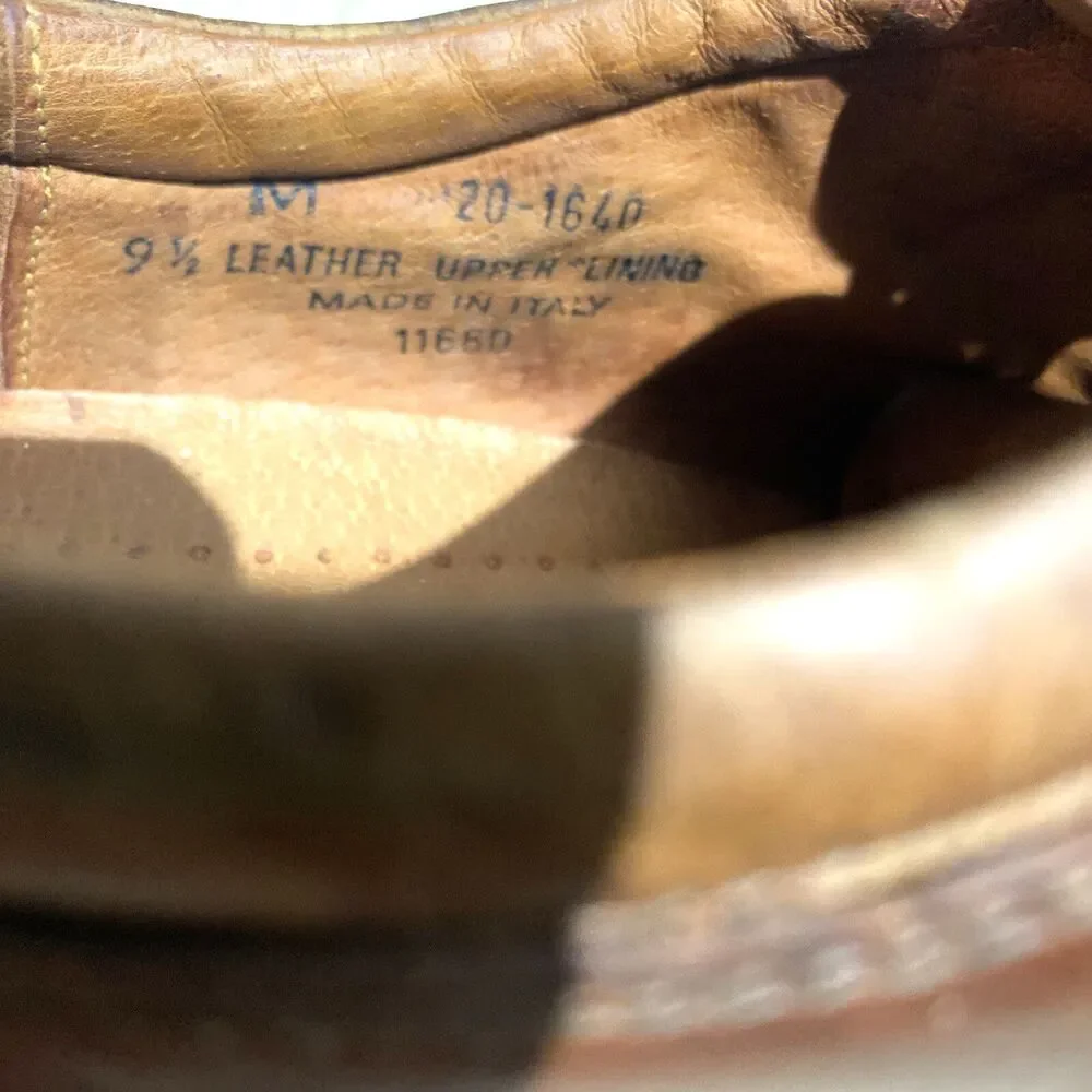 Johnston & Murph Men's Leather Shoes Size 9.5 Brown Lace-Up